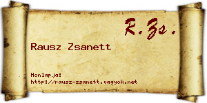 Rausz Zsanett névjegykártya
